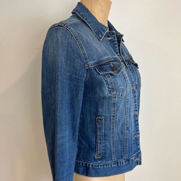Tommy Hilfiger Women’s XS Blue Denim Jean Trucker Jacket Button Down Cotton - Picture 3 of 11